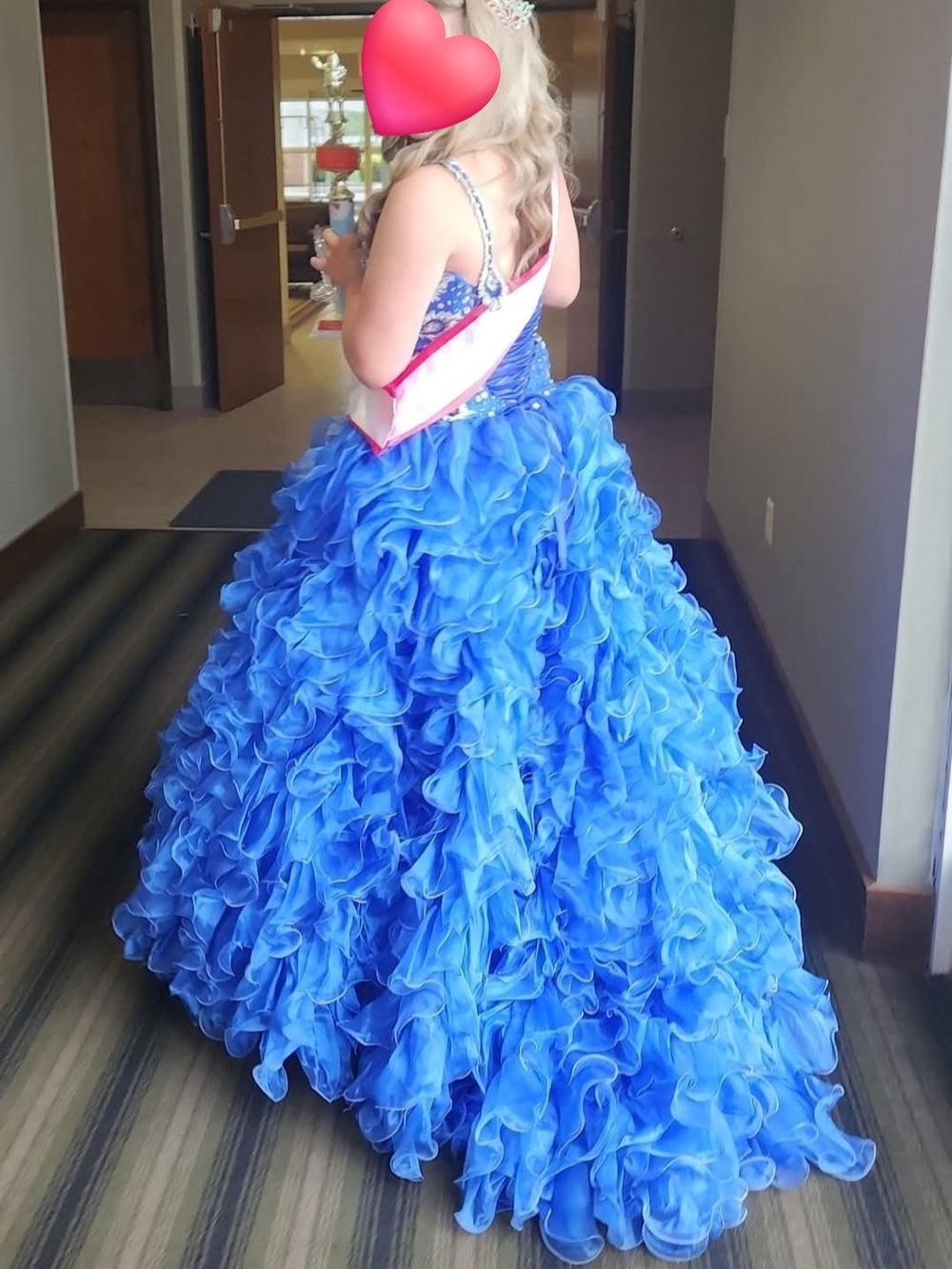 Blue Adjustable Ball Gown Dress For Prom, Pageant Or Quinceañera Size 8-16